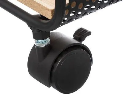 Raft lëvizës 5five Trolley Shelf, 3 ndarje, me rrota, i zi - 2