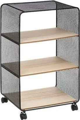 Raft lëvizës 5five Trolley Shelf, 3 ndarje, me rrota, i zi