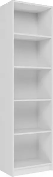 Raft librash Topeshop BOOKCASE R50, 181cm, i bardhë