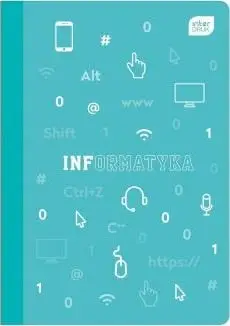 Fletore A5 për Informatikë, 60 fletë, vija katrore, kapak PP, set 10 copë