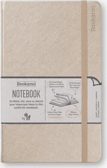 Fletore Bookaroo Notebook A5, journal, ngjyrë ari