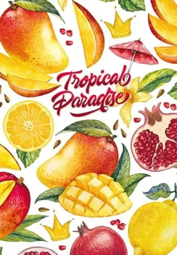 Fletore dekorative Fresh Exotic Fruits, 143x210mm, 80 fletë, me katrorë