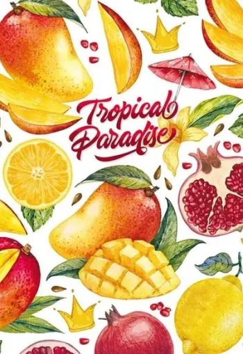 Fletore dekorative Fresh Exotic Fruits 128x165mm, 64 fletë, me vija