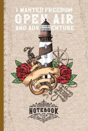 Fletore dekorative Fresh Lighthouse, 143x210mm, 64 faqe, me rrjetë
