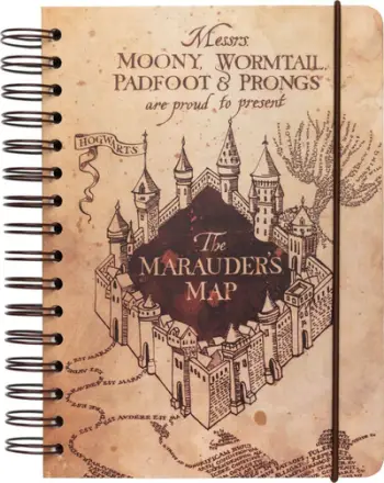 Fletore Harry Potter The Marauders Map A5, bullet journal, shumëngjyrëshe