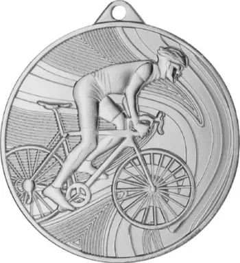 Medalje sportive Victoria Sport Medal, çelik, për çiklizëm, argjend
