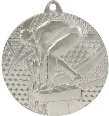 Medalje sportive Victoria Sport Swimming, çelik, për not, argjend