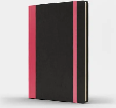 Fletore Like U Notebook B5 Pro L, 240 faqe, rrjetë 5x5 mm, e zezë me rozë - 1
