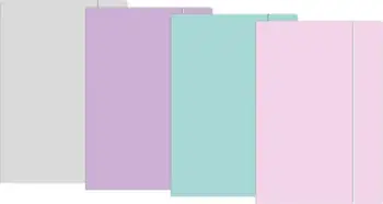 Folder me kapëse elastike A4+, set 10 copë, ngjyra pastel