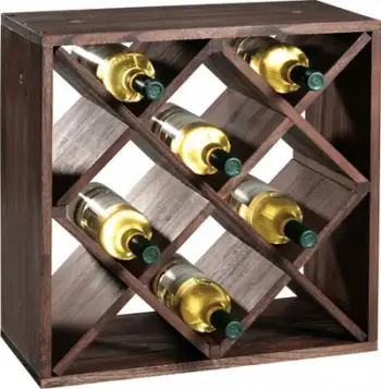 Raft vere Kesper Wine Bottle Shelving System 69244, 16 shishe, dru, kafe natyrale