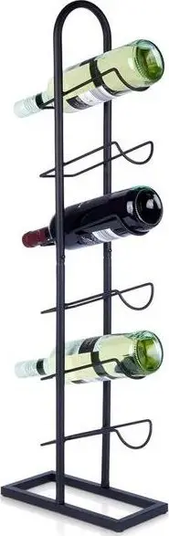 Raft vere Loft, për 6 shishe, metal, i zi