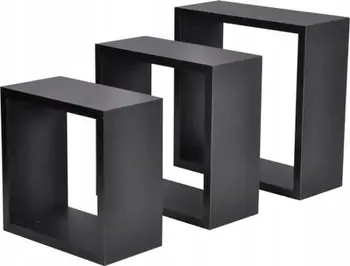 Rafte dekorative muri Homea Cube For Hallway X3, set 3 copë, MDF, të bardha