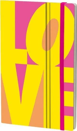 Fletore Stifflex Fluo Love A5, 192 faqe, e verdhë - 1