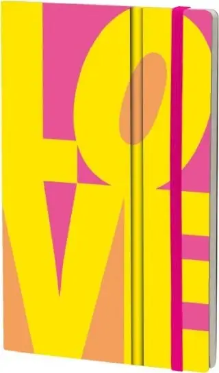 Fletore Stifflex Fluo Love A5, 192 faqe, e verdhë