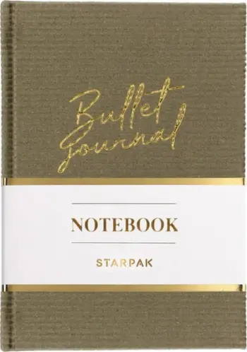 Fletore Starpak Notes Corduroy A5, 80 fletë me pika, ngjyrë ulliri