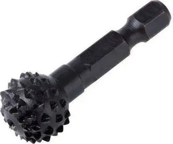 Rasp për dru Wolfcraft, kokë sferike, shank gjashtëkëndor 1/4", i zi