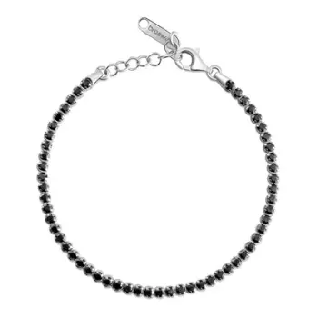 Byzylyk për femra Brosway Fancy Mystery Black FMB110, i argjendtë/ i zi