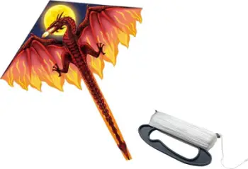 Fluturake Leantoys Large Kite Red Dragon, 170x130cm, e kuqe