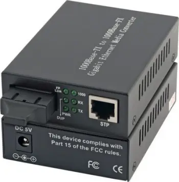 Media konvertues rrjeti EFB Elektronik EL027V2, 1000 Mbit/s, fibra multi mode, i zi