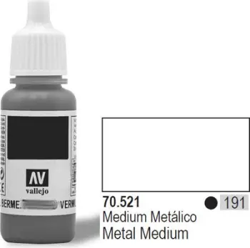 Medium akrilik Vallejo Model Color Metal Medium, 17ml, me efekt metalik