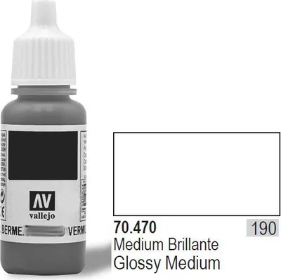 Medium akrilik Vallejo Model Color Glossy, 17ml, me shkëlqim, transparent - 1