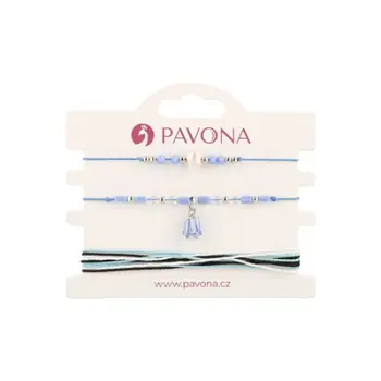 Set Byzylykë për femra Evolution Group Pavona 53045.3, 3 palë, të argjendtë/ të kaltër