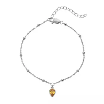 Byzylyk për femra Hot Diamonds Silver Whisper SWB035, i argjendtë/ i verdhë