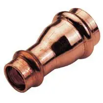 Reduksion pres-fiting bakri, Ø28x22 mm, profil V, ngjyrë bakri