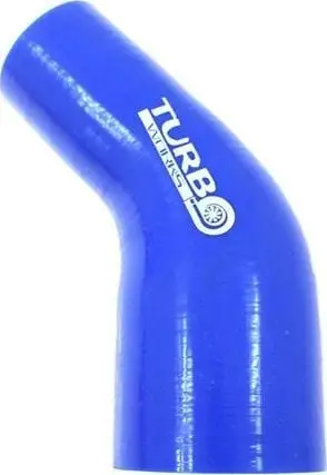Reduktor silikonik TurboWorks G, 45°, 45-63mm, blu