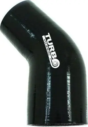 Reduktues silikoni TurboWorks 45°, 76mm në 89mm, i zi