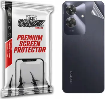 Folie mbrojtëse Grizz SatinSkin për Realme Narzo N61, pjesa e pasme, transparente