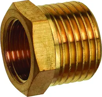 Reduktor pneumatik mesing 3/8" F x 1/2" M, filetë e brendshme, filetë e jashtme
