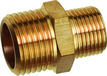 Reduktor metalik me filetë mashkullore, 3/8" x 1/2", bronzi, ngjyrë ari