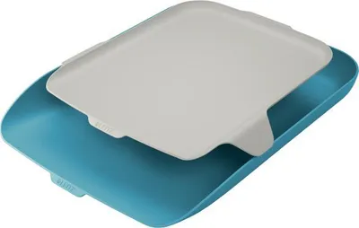 Tabakë dokumentesh Leitz Cosy 52590061, format A4, me organizues, blu - 1