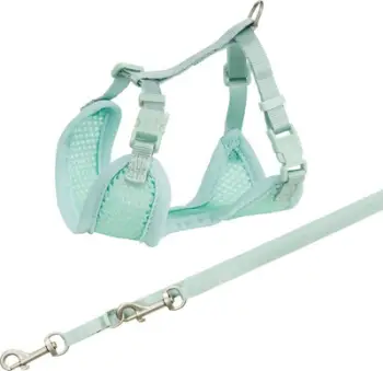 Komplet jelek qensh Trixie Junior, gjoks 26-34 cm, litar 2 m, ngjyrë mente