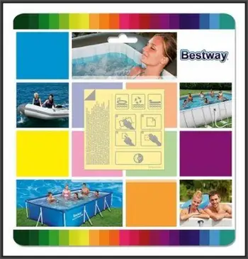 Komplet riparimi Bestway Repair Kit 62091, arnime vetëngjitëse, 10 copë, transparente