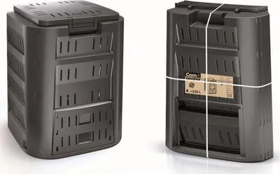 Kompostues Prosperplast Compogreen 320L, plastike, i zi - 1