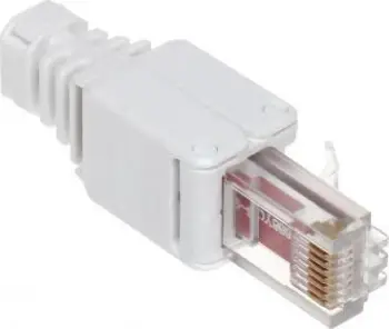 Konektor rrjeti modular RJ45 6P, pa vegla, transparent