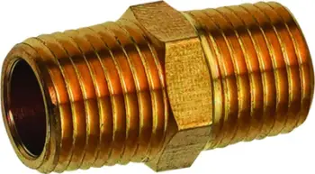 Konektor bronzi me fileta të jashtme, 1/4", për instalime pneumatike, ngjyrë bronzi