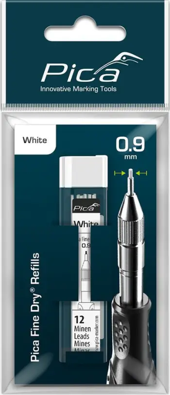 Refill për marker Pica Fine Dry SB, set 12 copë, 0.9mm, të bardha