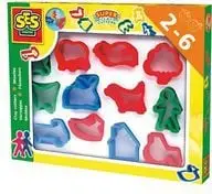 Forma plasteline SES Plastic Molds 216329, set 12 copë, shumëngjyrëshe