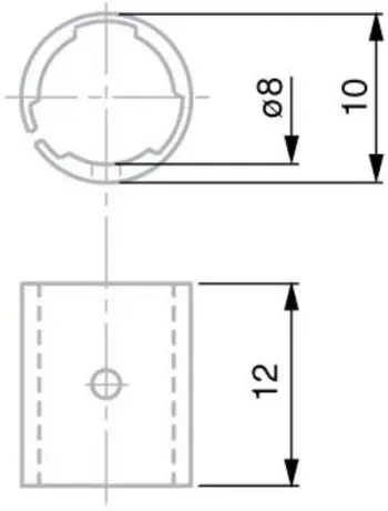 Mëngë fiksuese TESA VKE, për sonda matëse elektronike, bosht 8 mm, metalike