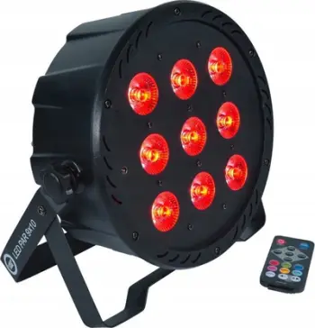 Reflektor skenik Light4Me LED Par, 9x10W, me telekomandë, shumëngjyrësh