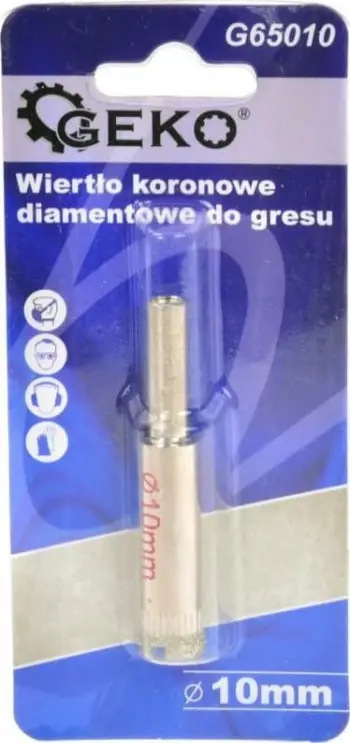 Freza cilindrike me diamant GEKO 10mm, për gur porcelani dhe qeramikë