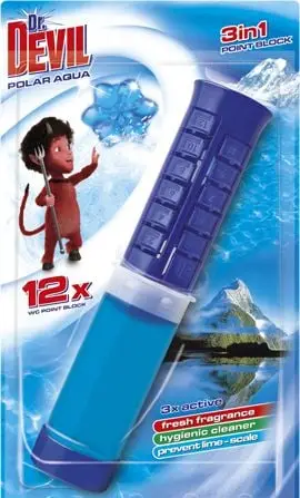 Freskues tualeti Dr. Devil Polar Aqua, disqe xheli, aplikator praktik