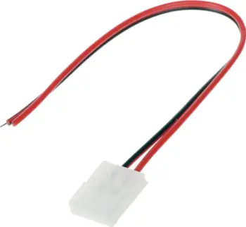 Konektor LED njëanësh me kabllo, 8mm, 48V, i bardhë