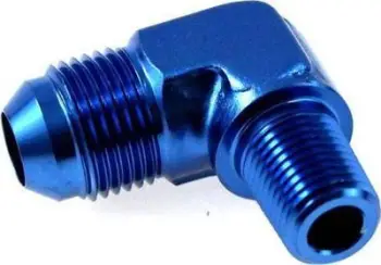 Konektor 90° TurboWorks AN8, 1/2"-14 NPT, alumini