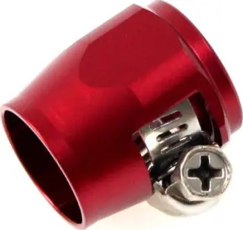 Konektor alumini TurboWorks Hex Finisher AN8, ID 17.75mm, i argjendtë