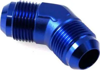 Konektor alumini TurboWorks 45 AN12, për vaj ujë dhe karburant, argjend