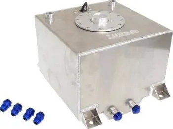 Rezervuar karburanti TurboWorks Aluminum Fuel Tank, 10L, alumin, argjendtë